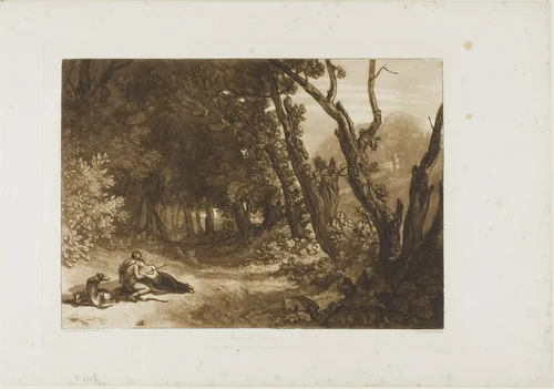 Procris and Cephalus, plate 41 from Liber Studiorum by Joseph Mallord William Turner, print, 1812