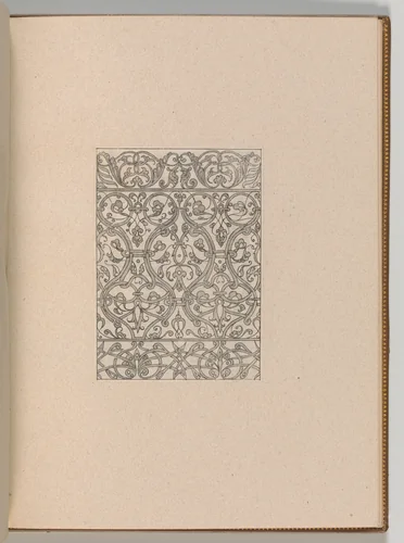 Copies after the 'Livre contenant passement de moresques' (plate 16) by Jacques Androuet du Cerceau, book, 1800-1900