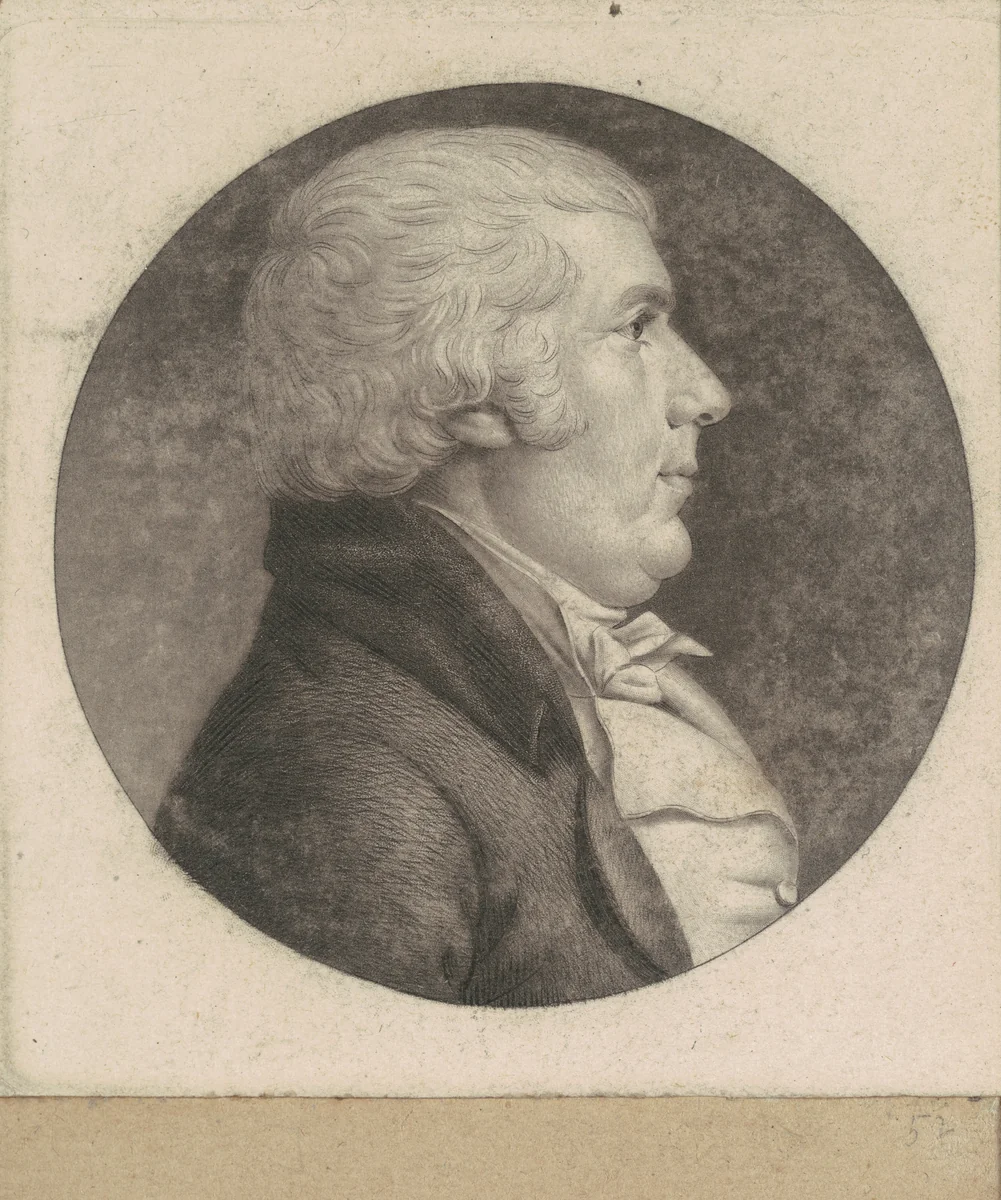 James Riddle by Charles B. J. Févret de Saint-Mémin, print, 1798-1802