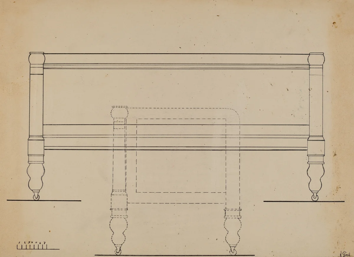 Sofa by Nicholas Gorid, index of american design, 1936
