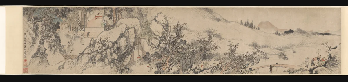 Three Visits to the Thatched Hut of Zhuge Liange by Su Liupeng, painting, 1853