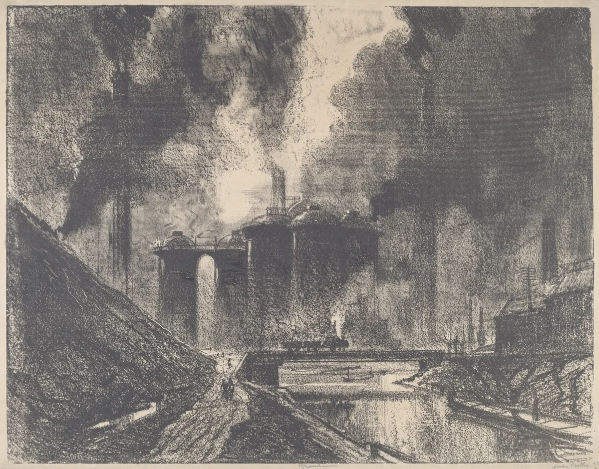 Work Castles, Wolverhampton by Joseph Pennell, print, 1912
