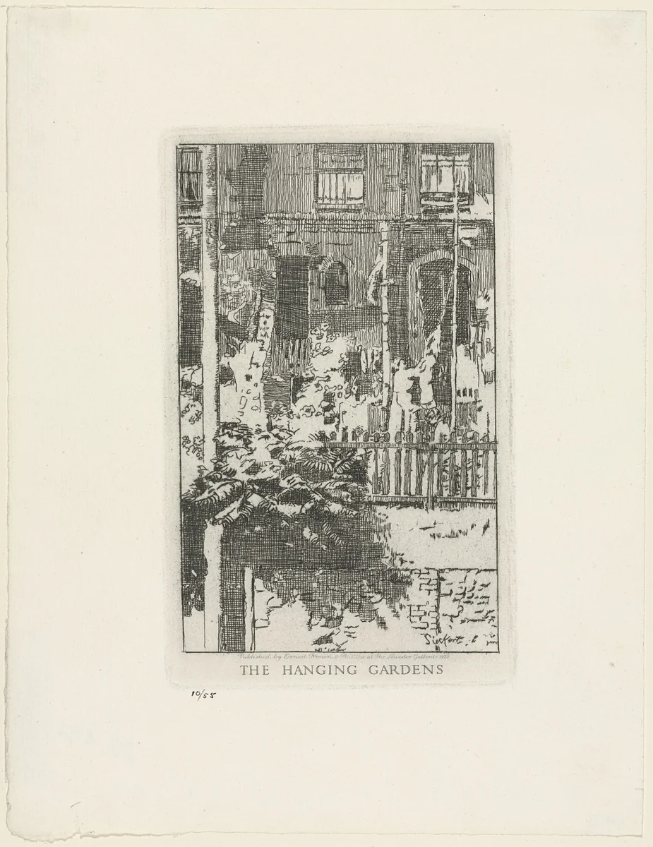 The Hanging Gardens by Walter Richard Sickert, print, 1929