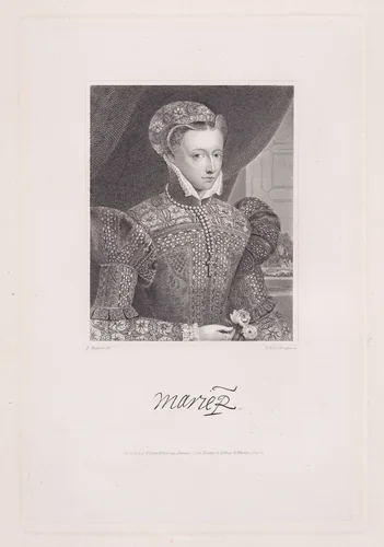 Mary, Queen of Scots by William Henry Worthington, print, 1820-1830