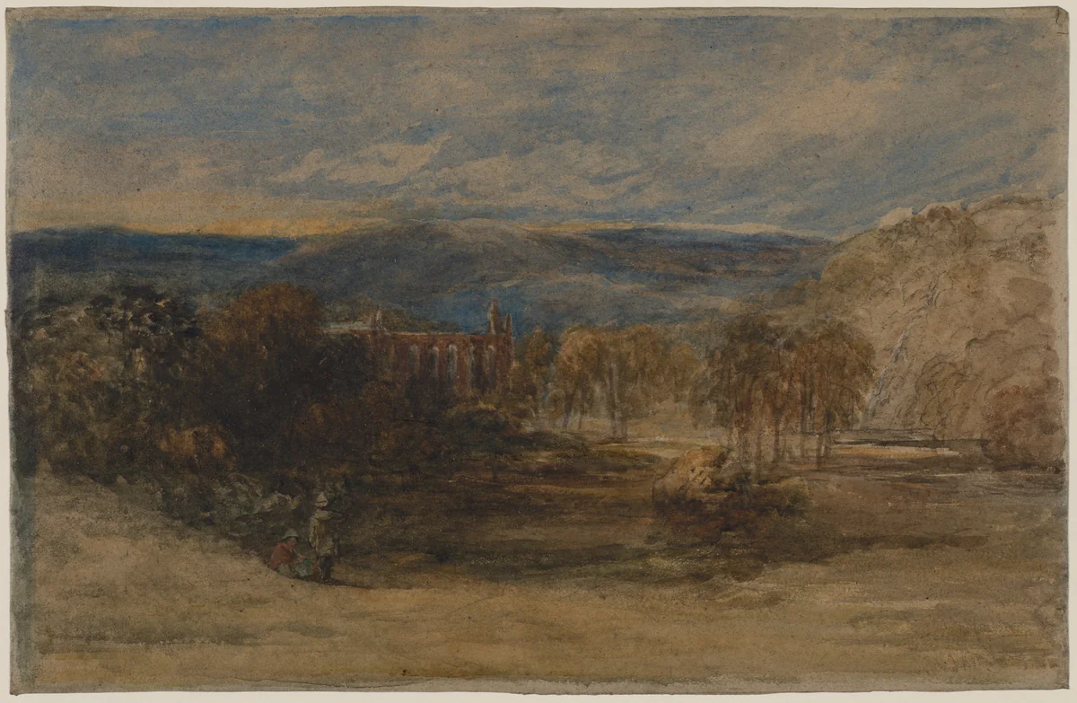 Bolton Abbey by David Cox, drawing, 1845-1859