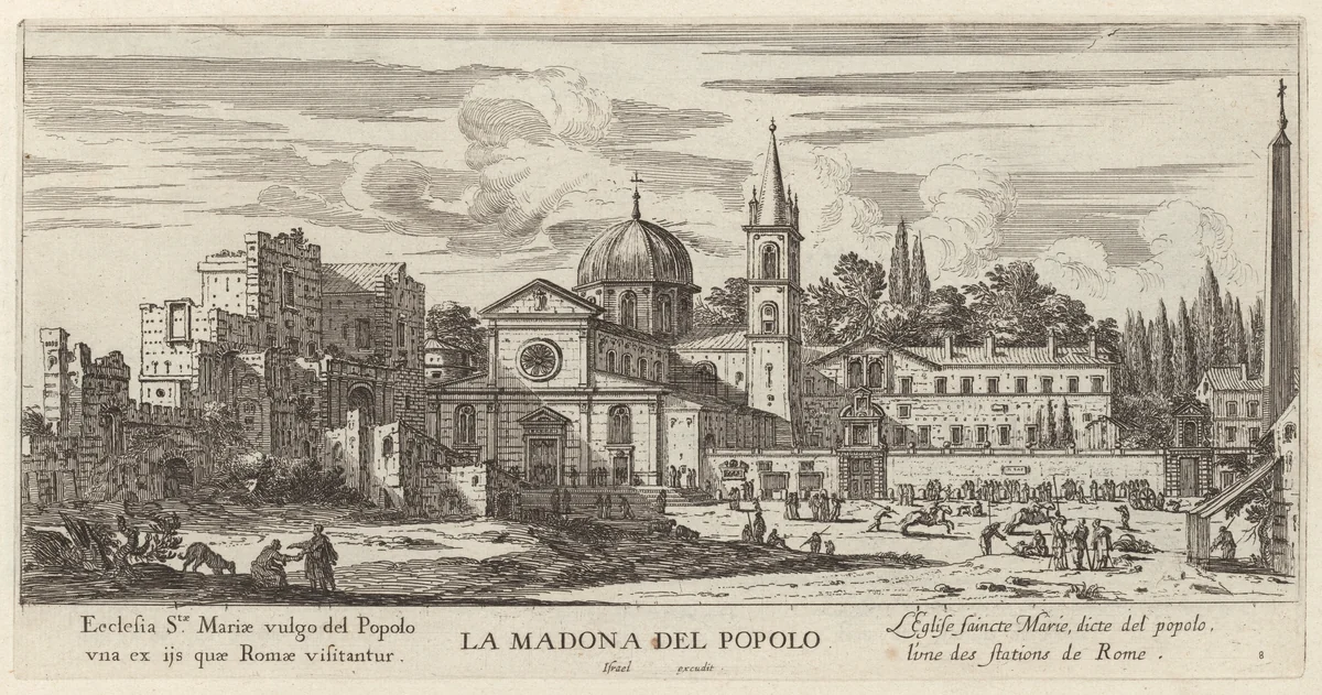 La Madona del Popolo by Israël Silvestre, print, 1640-1660
