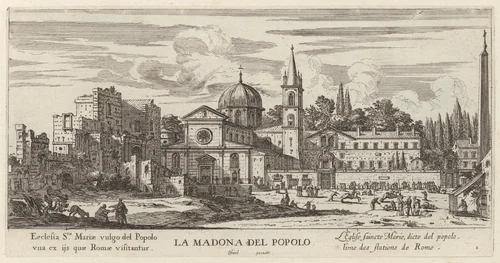 La Madona del Popolo by Israël Silvestre, print, 1640-1660