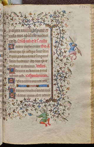 Hours of Charles the Noble, King of Navarre (1361-1425): fol. 280r, Text by Master of the Brussels Initials and Associates, book, 1400-1410