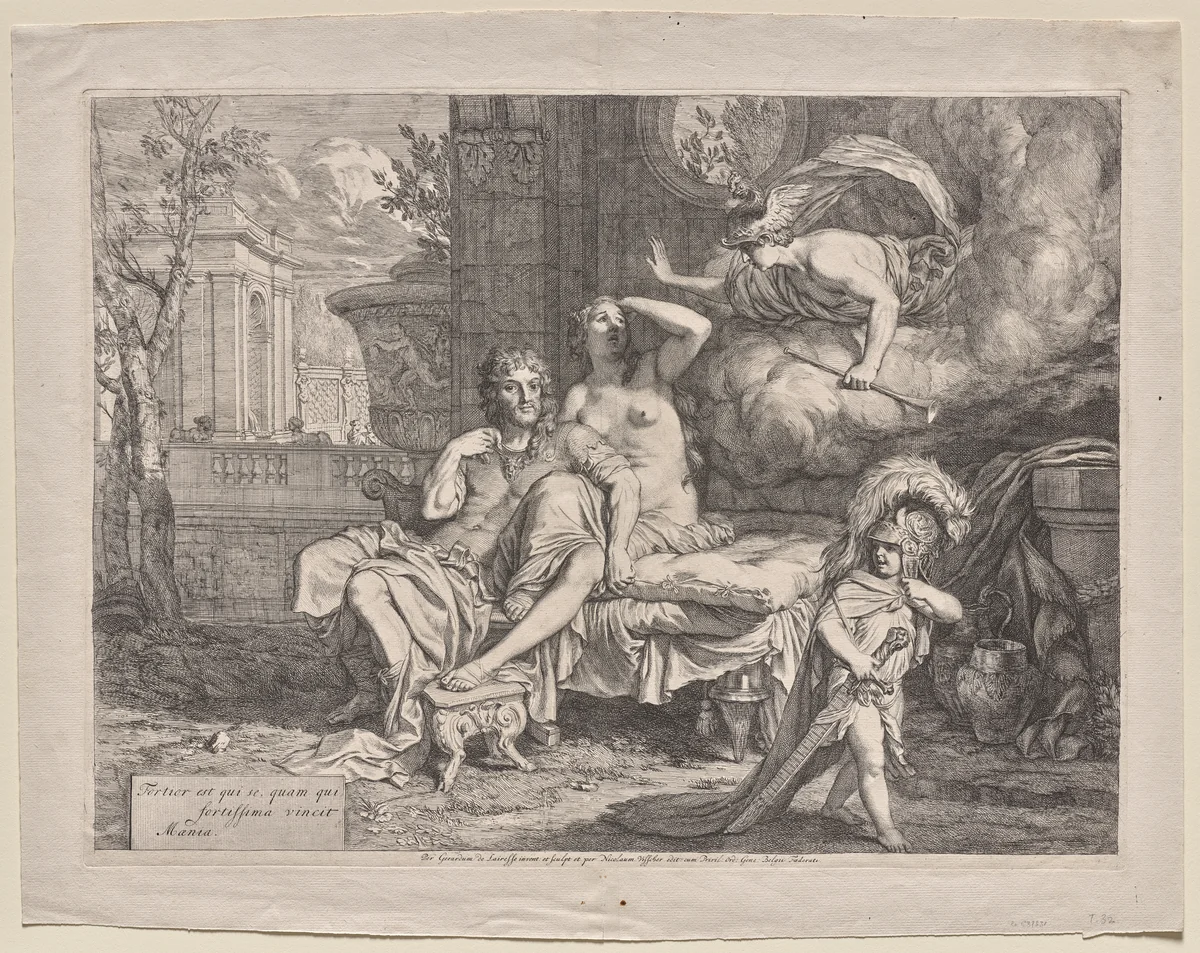 Mercury Orders Calypso to Allow Ulysses Depart by Gerard de Lairesse, print, 1665-1675