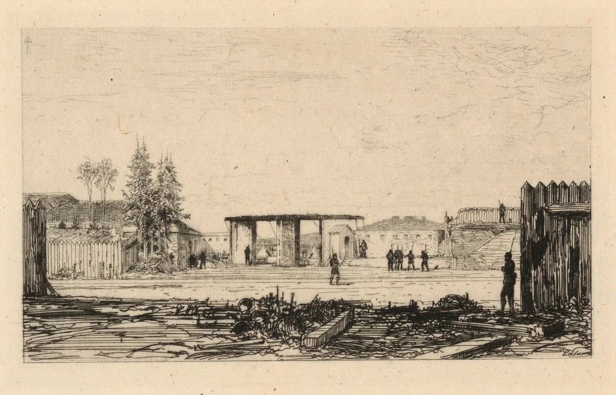 Porte de l'Avenue Uhrich by Maxime Lalanne, print, 1871