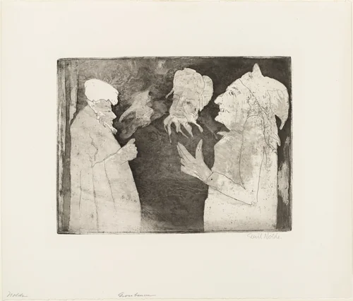 Rich Farmers (Grossbauern) by Emil Nolde, print, 1918