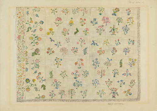 Bedspread by Mary Berner, index of american design, 1936