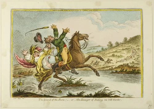 The Sound of the Horn by James Gillray, print, 1807