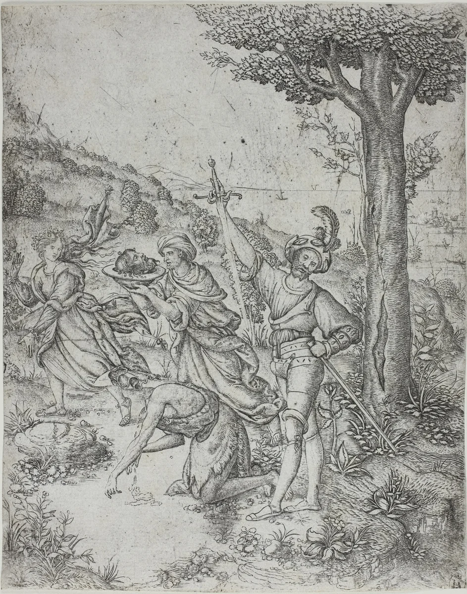 Beheading of St. John the Baptist by Master of the Beheading of St. John the Baptist, print, 1510-1520