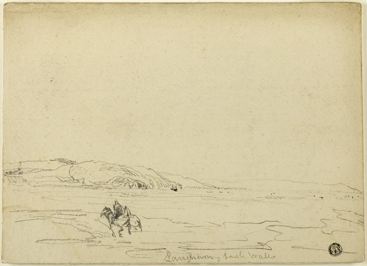 Langham, South Wales by David Cox, drawing, 1803-1859