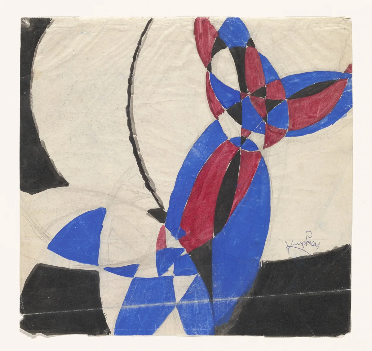 Amorpha: Fugue in Two Colors by František Kupka, drawing, 1912