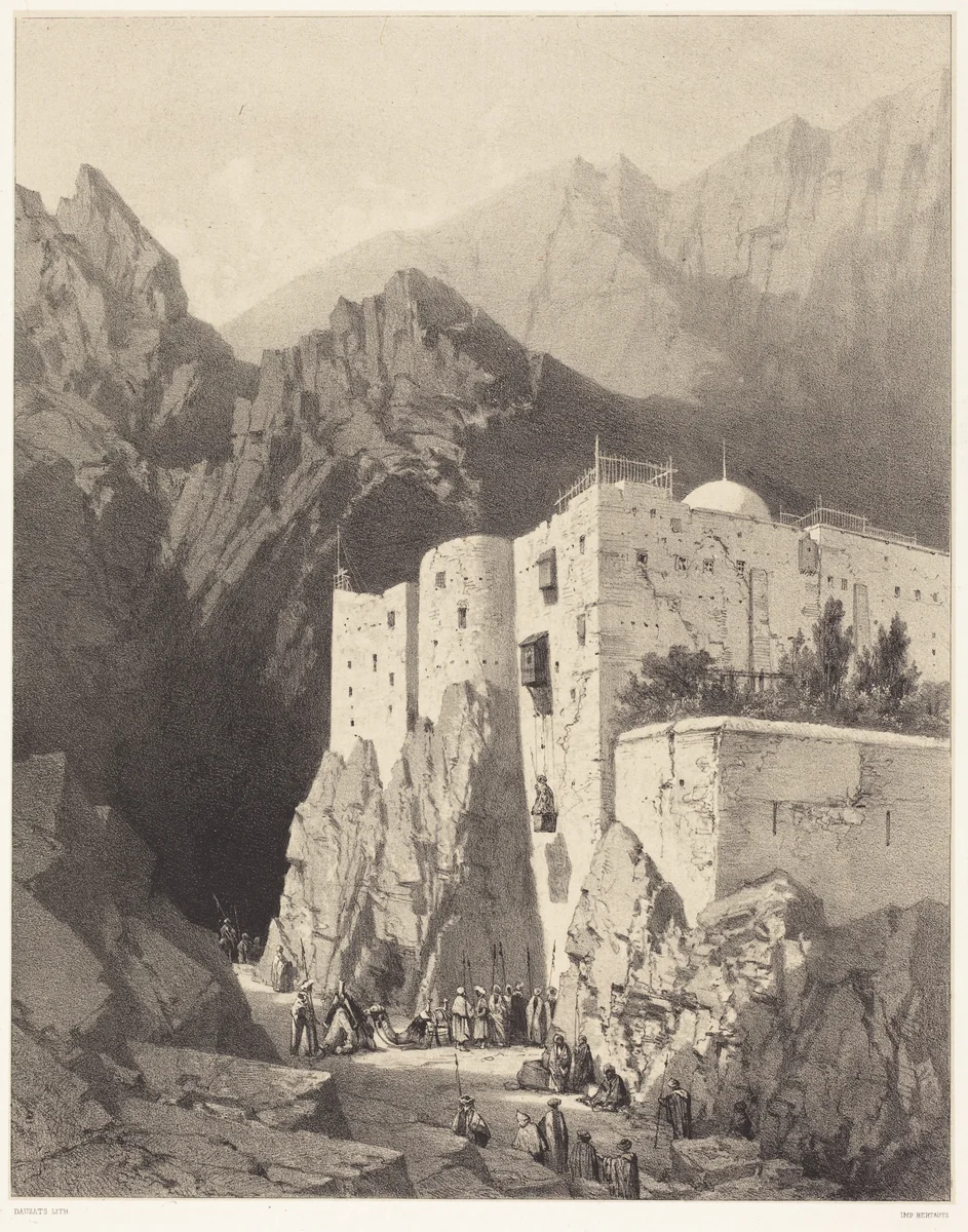 Mt. Sinai by Adrien Dauzats, print, 1804-1868