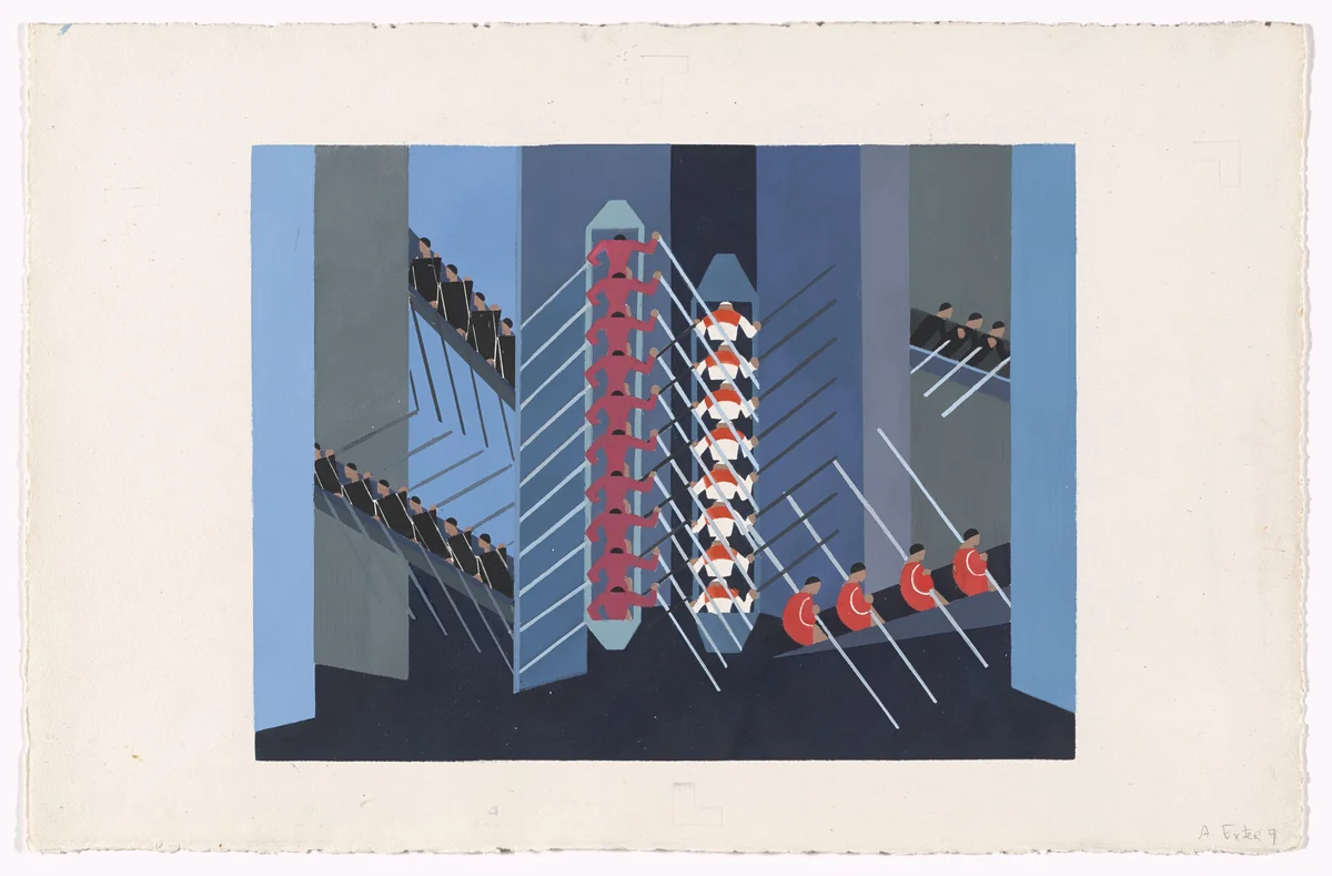 Boat Review (Revue bateaux) from Alexandra Exter: Stage Sets (Alexandra Exter: Décors de théâtre) by Alexandra Exter, print, 1929