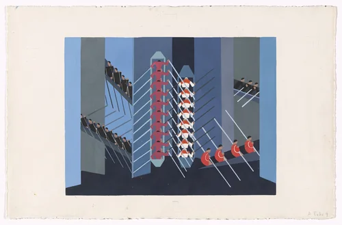 Boat Review (Revue bateaux) from Alexandra Exter: Stage Sets (Alexandra Exter: Décors de théâtre) by Alexandra Exter, print, 1929