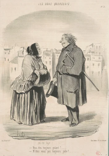 Vous êtes toujours galant! ... by Honoré Daumier, print, 1847