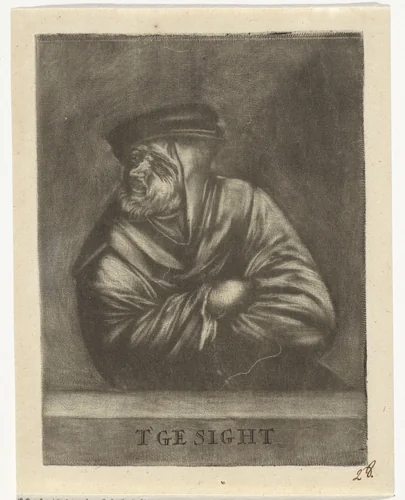 Gezicht by Pieter Pickaert, print, 1680-1715