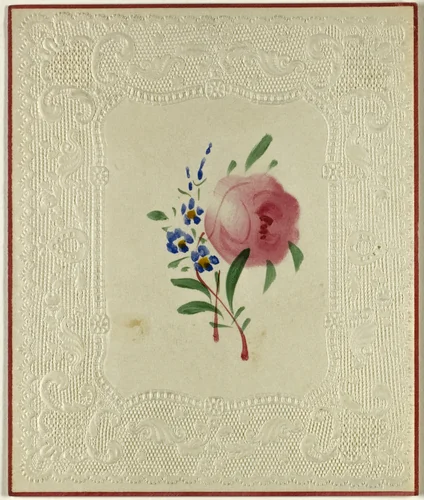 Untitled Valentine (Large Pink and Small Blue Flowers) by Unknown Artist, other, 1835-1845