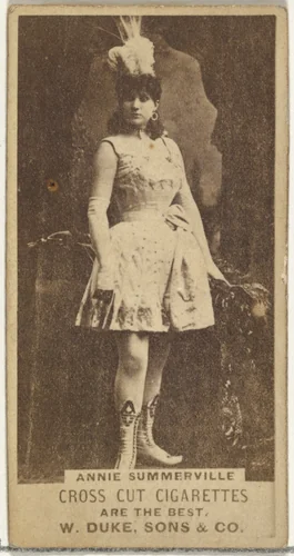 Annie Summerville, from the Actors and Actresses series (N145-3) issued by Duke Sons & Co. to promote Cross Cut Cigarettes by W. Duke, Sons & Co., photograph, 1880-1889