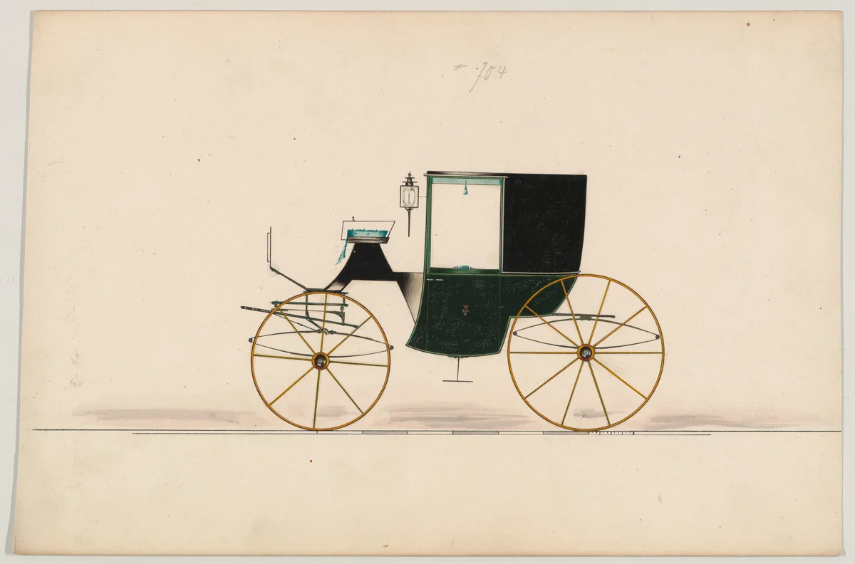 Coupe #704 by Brewster & Co., drawing, 1855-1865