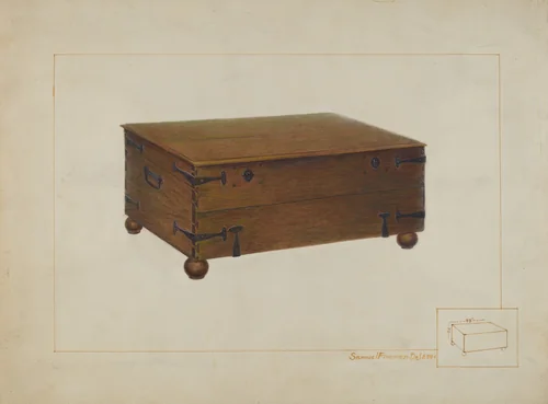 Money Chest in Old Swedes Church by Samuel Fineman, index of american design, 1938