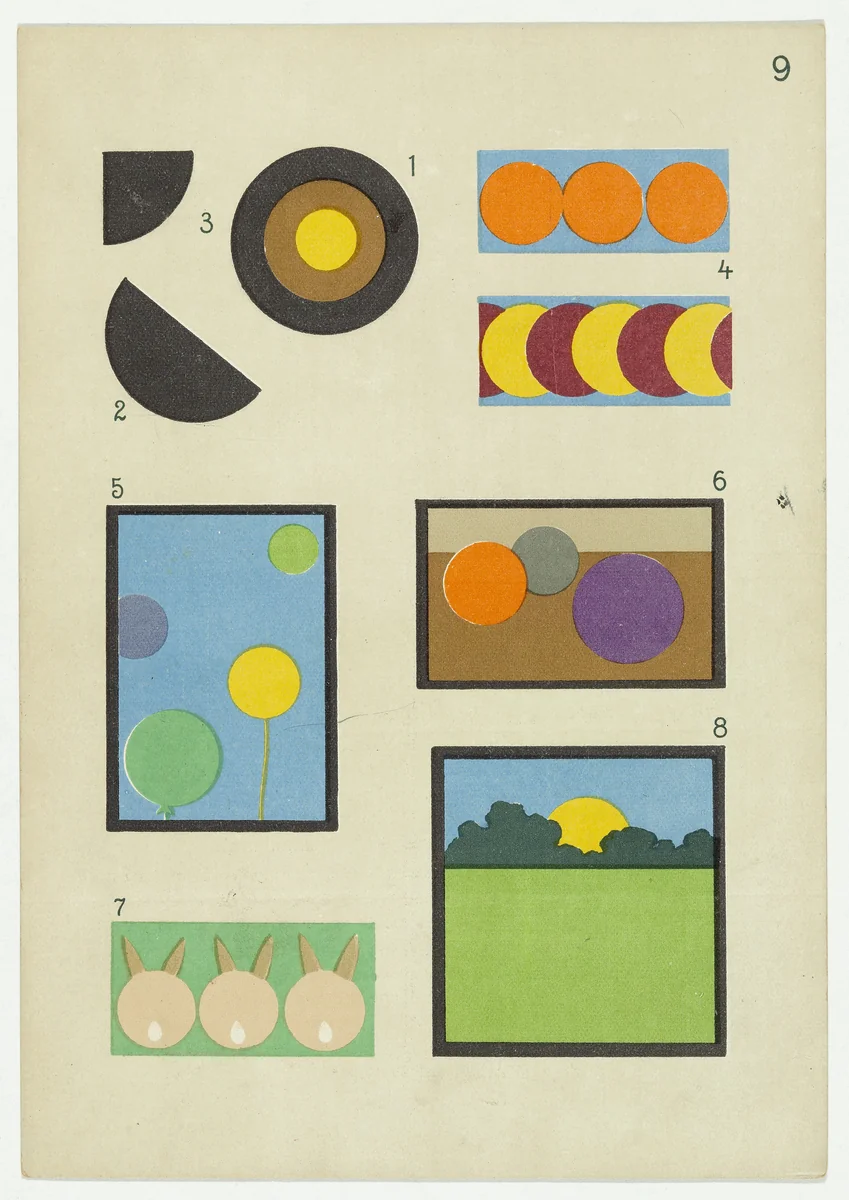 Gift 13: Paper Cutting (Kindergarten material based on the educational theories of Friedrich Froebel) by Hans Kappler, design, 1920