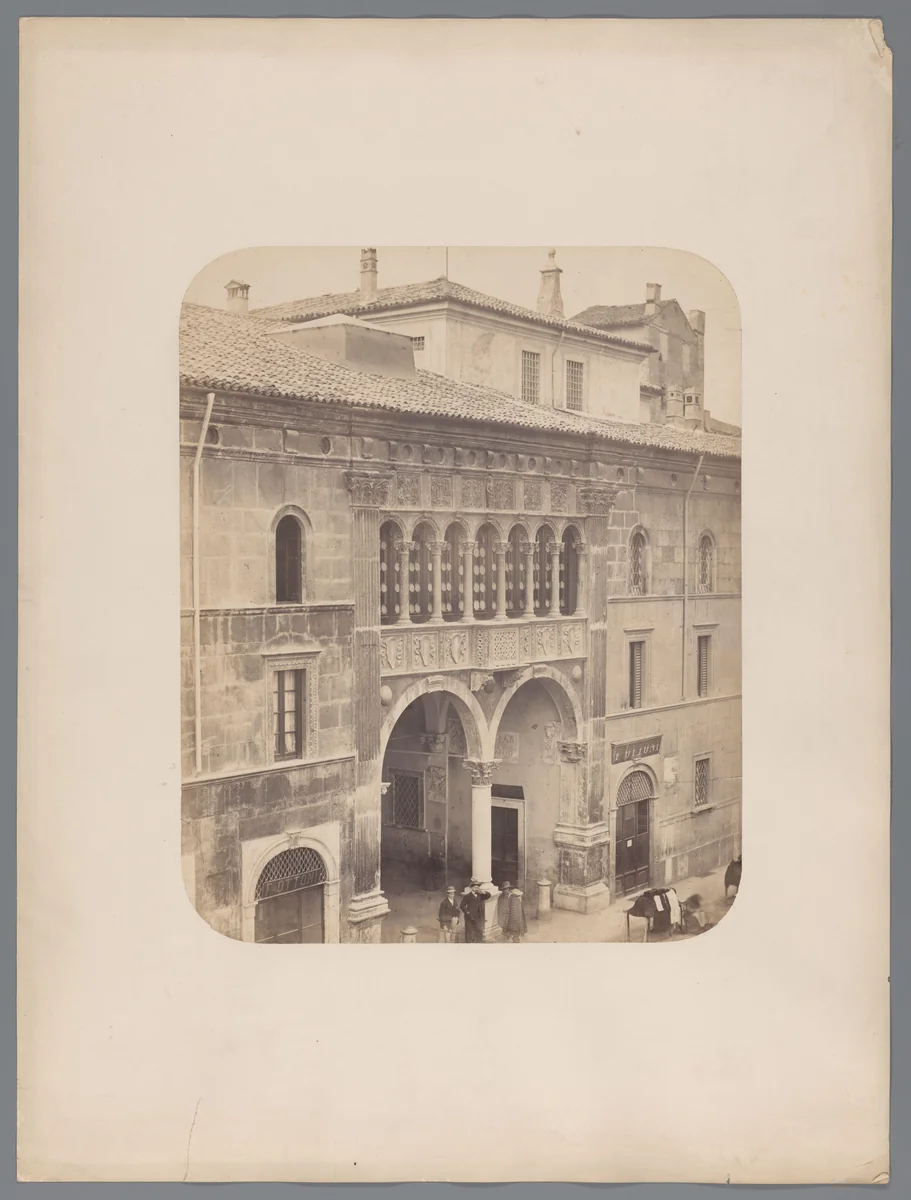 Palazzo Communale in Brescia by Giacomo Rossetti, photograph, 1870