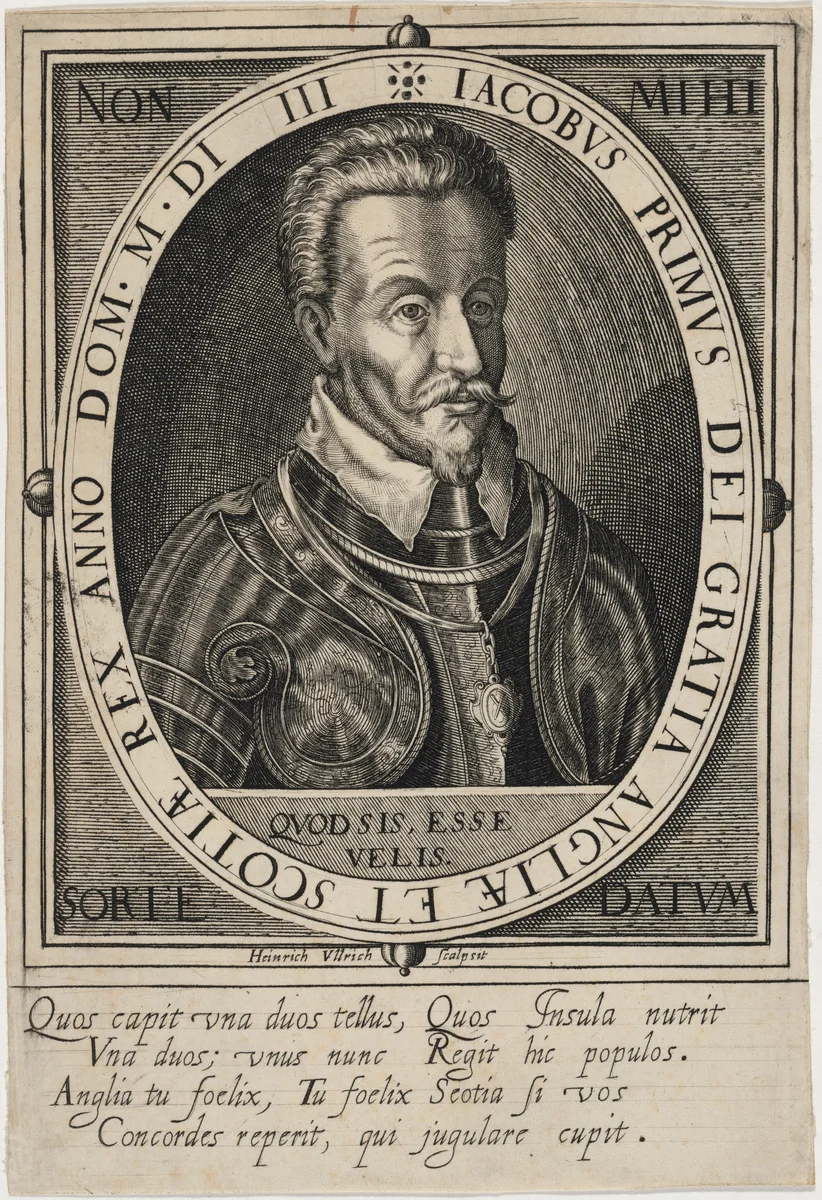James I by Heinrich Ullrich, print, 1603