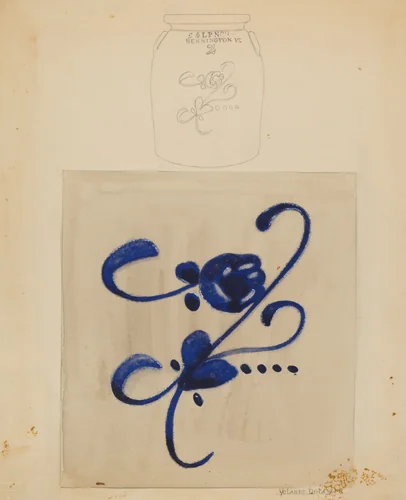 Jar by Yolande Delasser, index of american design, 1937