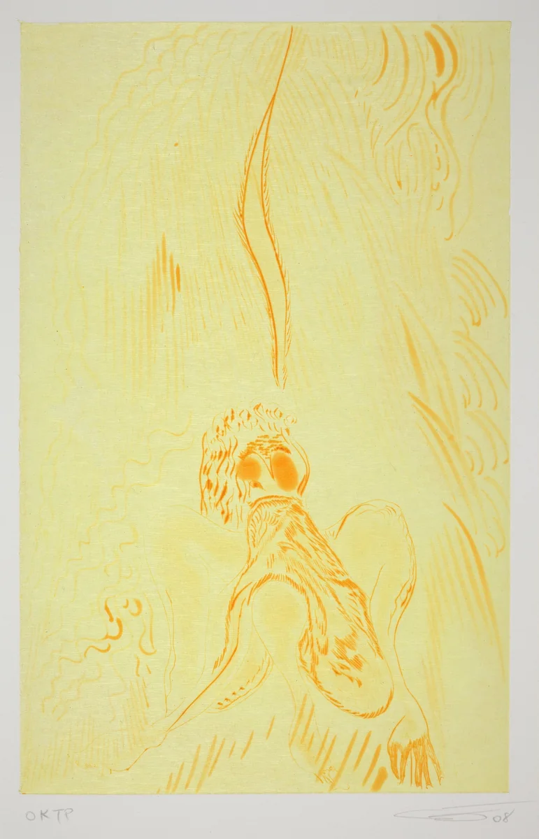 Rainbow - Yellow Day Dreamer by Chris Ofili, print, 2008