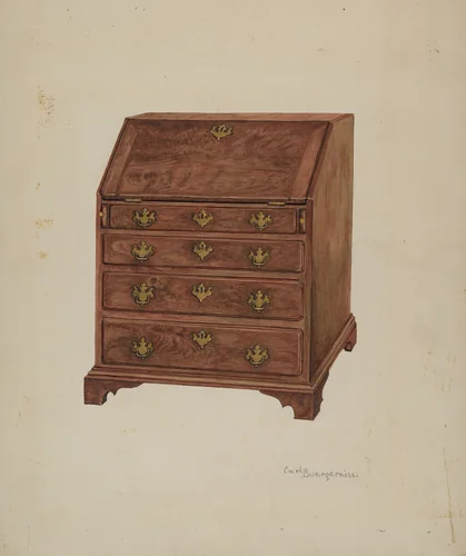 Writing Desk by Carl Buergerniss, index of american design, 1937