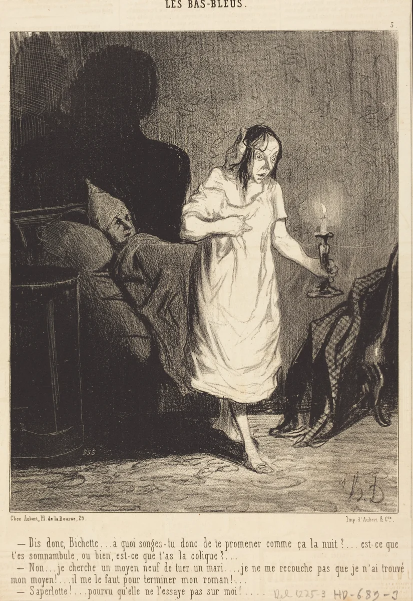 Dis donc, Bichette... a quoi songes-tu donc... by Honoré Daumier, print, 1844