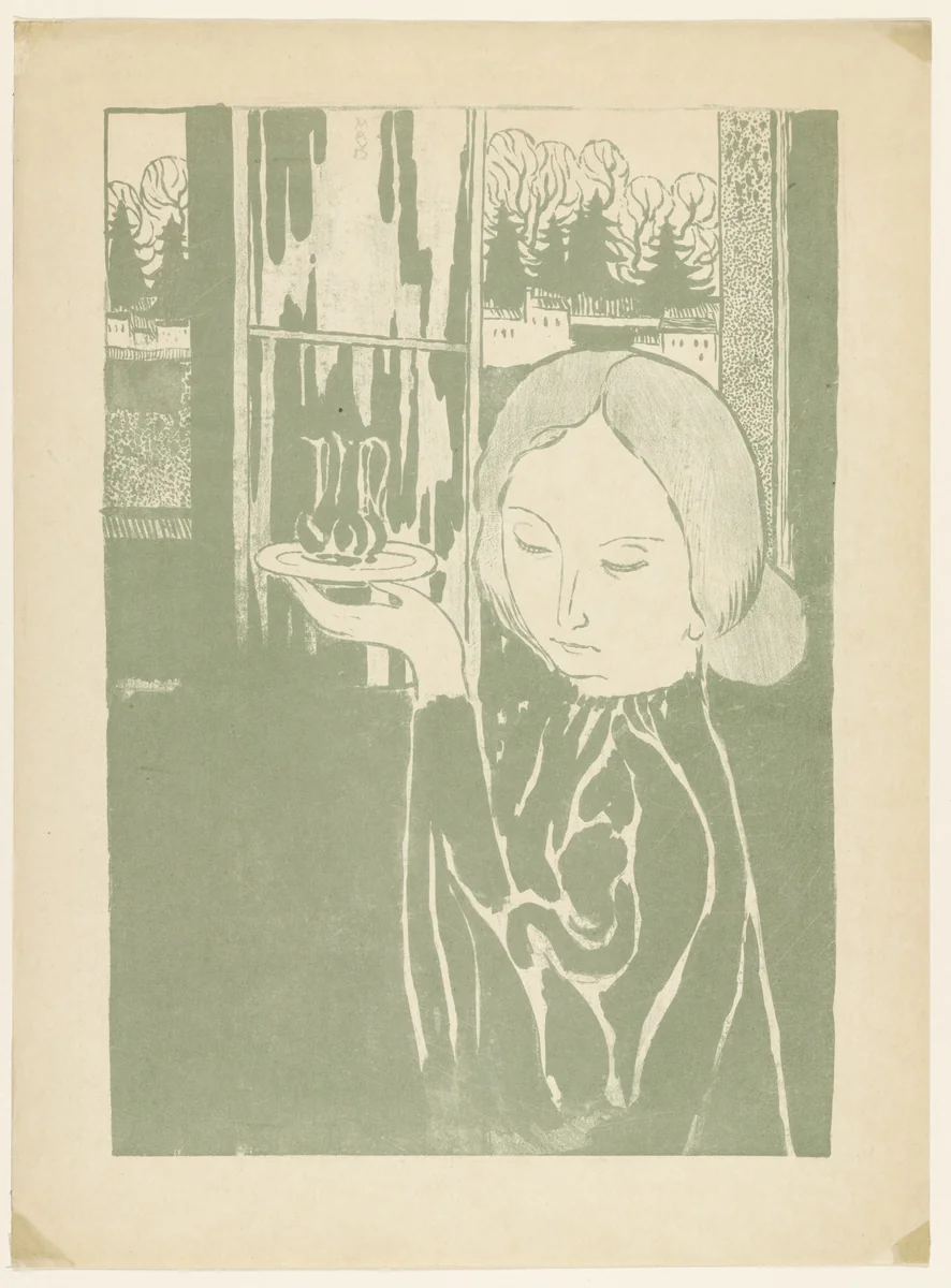 Woman with Ewer by Maurice Denis, print, 1895