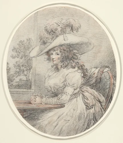 Anne Ward Morland by George Morland, drawing, 1781-1791