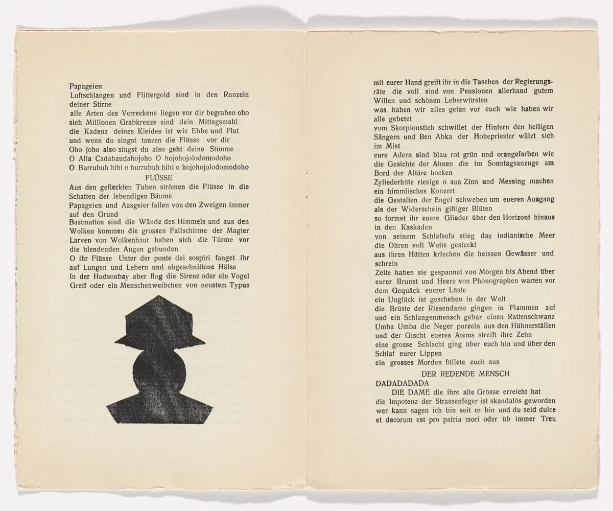 In-text plate (folio 3 verso) from Phantastische Gebete (Fantastic Prayers) by Jean Arp, illustrated book, 1916