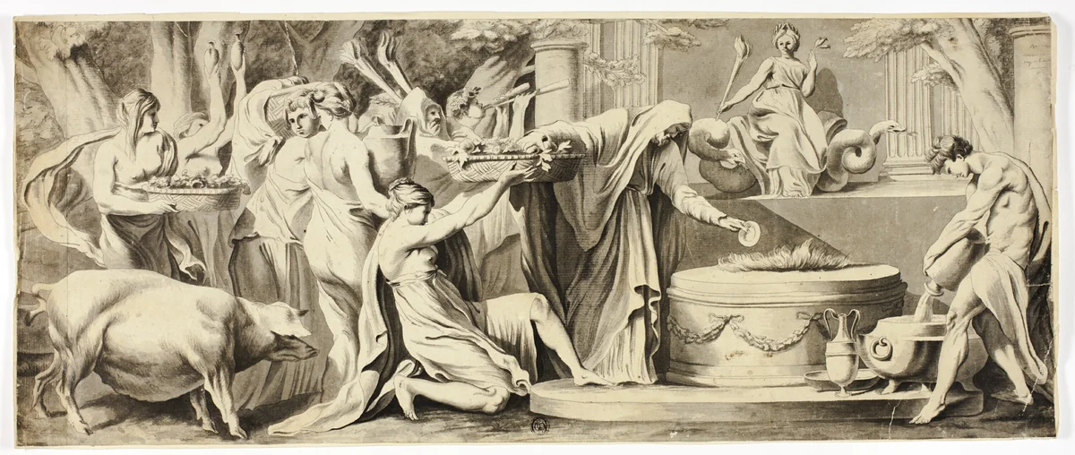 Sacrifice to Ceres by Unknown Artist, drawing, 1700-1799