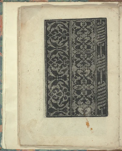 Opera Nova Universali intitulata Corona di racammi, page 16 (verso) by Giovanni Andrea Vavassore, book, 1530