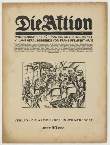 Die Aktion, vol. 5, no. 20/21 by Arthur Segal, periodical, 1915