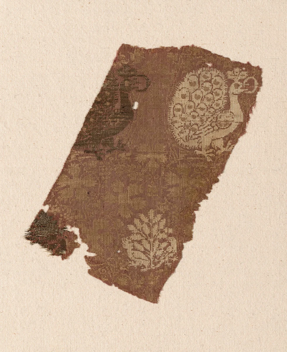 Fragment by Italy, textile, 1301-1400