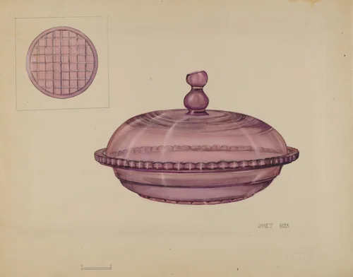 Butter Dish by Janet Riza, index of american design, 1936