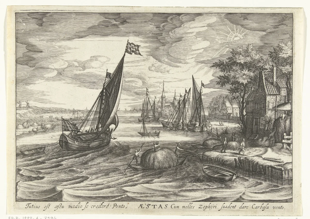 Zomer by Robert de Baudous, print, 1591-1618
