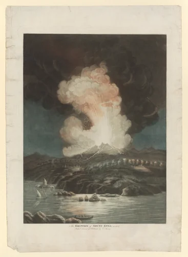 Eruption of Mount Etna by Edward Savage, print, 1799