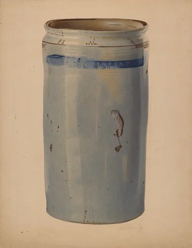 Stone Storage Jar by Arthur G. Merkley, index of american design, 1935-1942