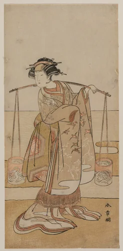 Iwai Hanshiro IV as Murasame or Matsukaze by Katsukawa Shunshô (勝川春章), print, 1774-1777