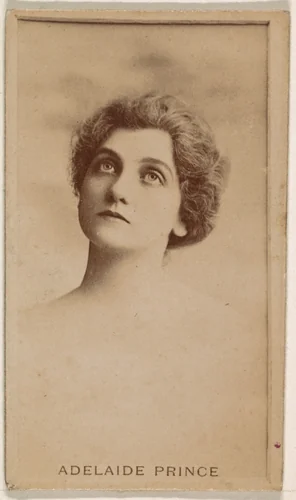 Adelaide Prince, from the Actresses series (N245) issued by Kinney Brothers to promote Sweet Caporal Cigarettes by Kinney Brothers Tobacco Company, photograph, 1890