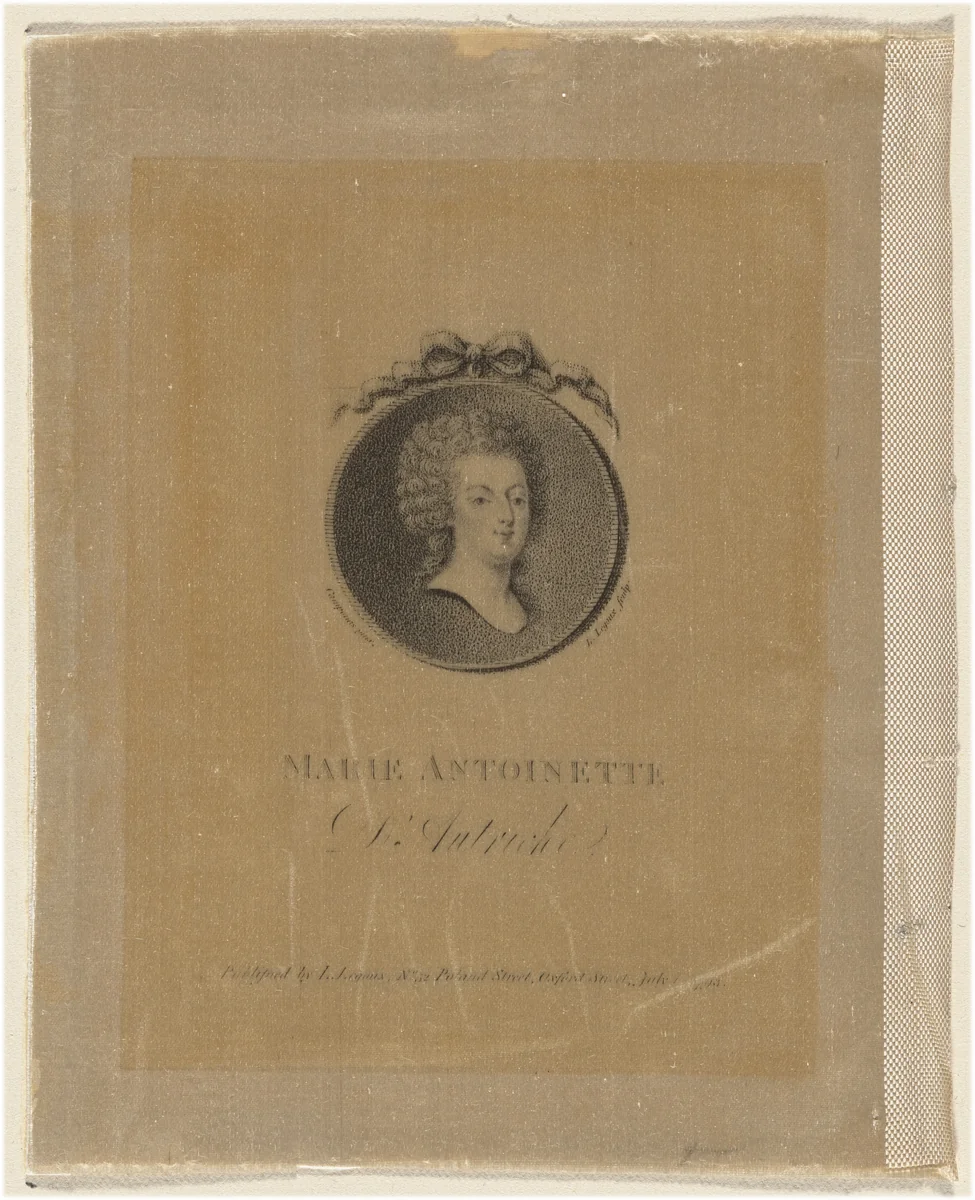 Marie Antoinette d'Autriche (Marie Antoinette of Austria) by Louis Legoux, print, 1793